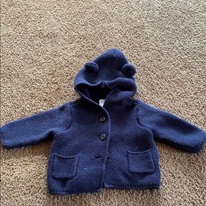 Navy Blue Baby Gap sweater.